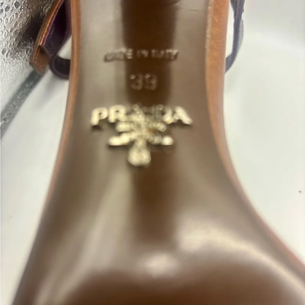 Prada Calzatura Donna Madras Fume Sandal - Picture 9 of 10